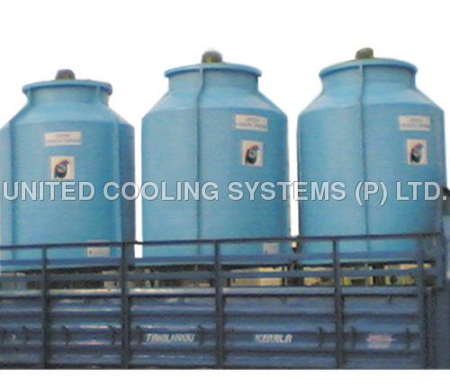 Bottle Shaped FRP Cooling Towers