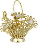 DAISY-FLOWER-BASKET-SHOW-PIECE-24K-GOLD-PLATED-GIFT-SWAROVSKI-CRYSTALS-