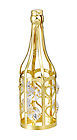 WINE-BOTTLE-SHOWPIECE-24K-GOLD-PLATED-GIFT-SWAROVSKI-CRYSTALS-