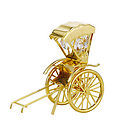 RICKSHAW-SHOW-PIECE-24K-GOLD-PLATED-GIFT-SWARVOSKI-CRYSTALS-