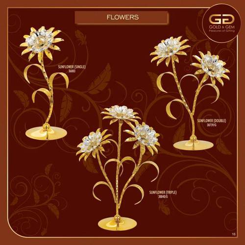 SUN-FLOWER-SPECIAL-SHOW-PIECE-SILVER-PLATED-LOVERS-GIFT-COLOR-CRYSTALS