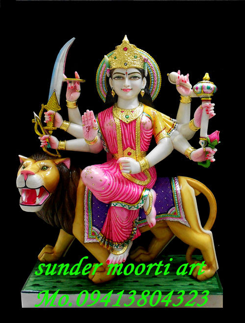 Marble Sherawali Mata Murti