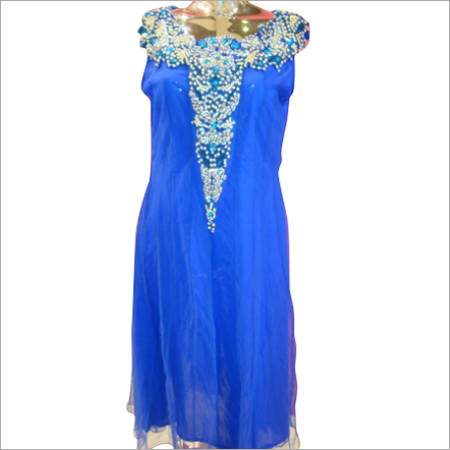 Blue Embroidered Garments