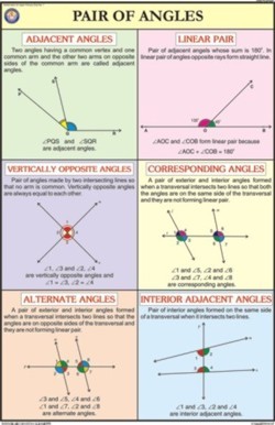 Pair of Angles For Mathematics Chart