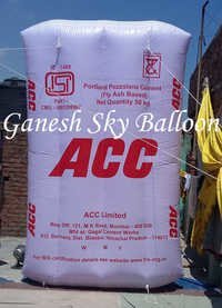 Air Inflatable - Pvc Material, Variable Dimensions, White Color | Customizable Print, Lightweight For Advertising & Promotions, Iso Compliant