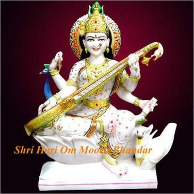 Carving Saraswati Marble Statue