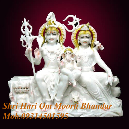Marble Shankar Parvati Statue