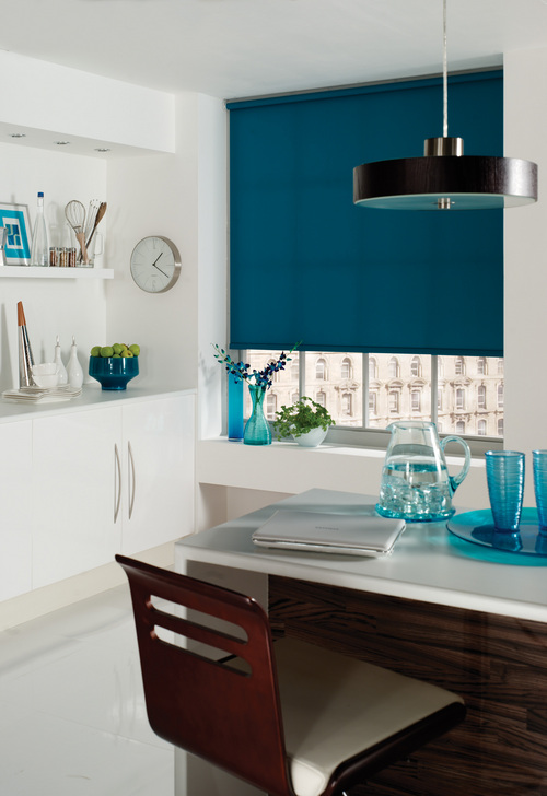 Custom roller blinds.
