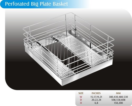 Stainless Steel Perforated Big Plate Basket