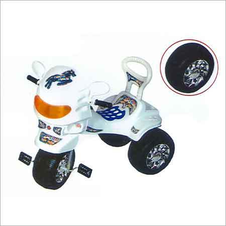 Children Tricycle - Plastic & Metal, 70-90cm, White | Easy Handling, Lightweight, Durable, Child Safe