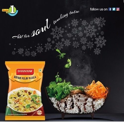 Dhanhar Veg. Biryani Pulav Masala No Artificial Flavour & Colour Added, 500 Grams