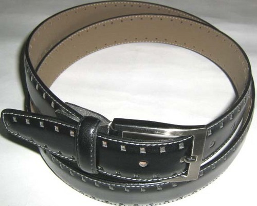Black Leather Belts - Genuine Leather, 42 Inches, Black | Durable, Stylish Design, Comfortable Fit, Strong Metal Buckle, Double Stitched