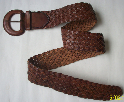Rhinestone Leather Belt