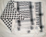 Keffiyeh Palestinian Scarf - Cotton, 40x40 Inches, Black and White | Soft Fabric, Stylish Design, Durable, Lightweight, Comfortable