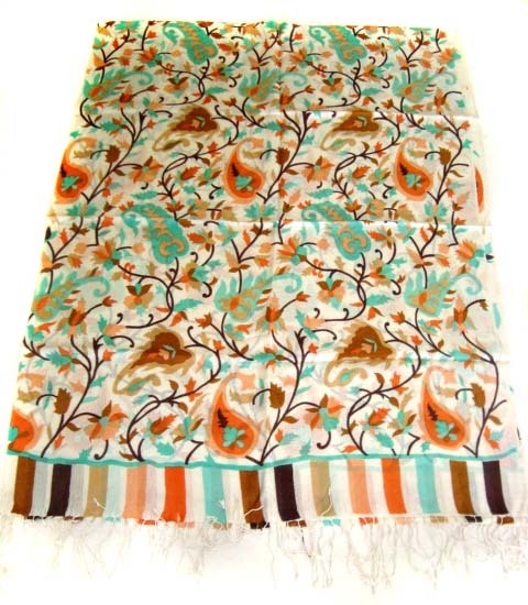 Wool Embroidered Stole