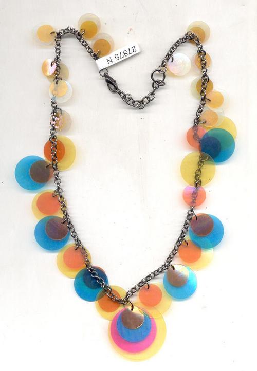 Fashionable Necklace - Metal and Plastic, 18 Inches, Multicolored | Lobster Clasp, Stylish, Elegant, Durable, Versatile