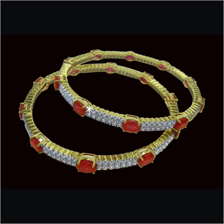 Gold Diamonds Bangles