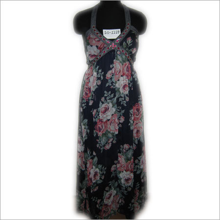 Printed Floral Sequin Dress