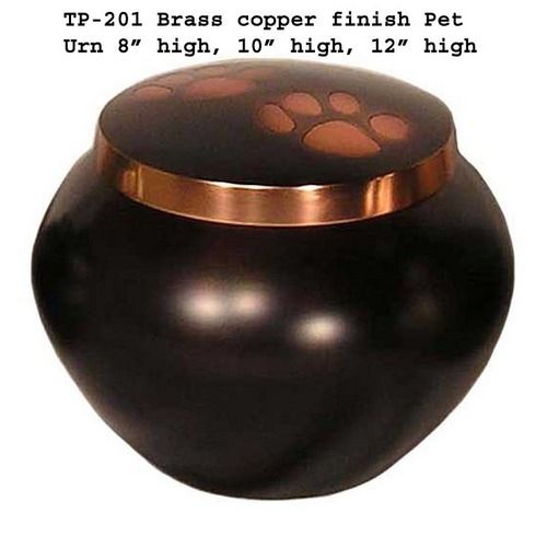 Daek Brown Round Pet Urns