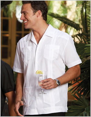 Camp Shirts - Cotton, S-XXL, White, Cuban Collar | Comfort, Breathability, Style, Durability, Professional Look, Two Pockets