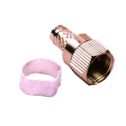 Knurling Connectors - Brass Material Silver Color | Self-Adjusting Pivot Head Includes Right & Left Hand Knurl for Light Duty Applications