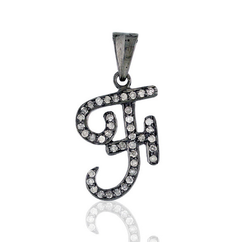 Diamond Charm Alphabet Pendant