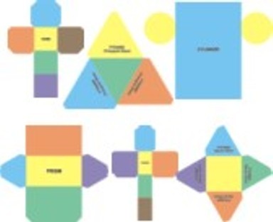 Paper nets of Solid Shapes For Mathematics
