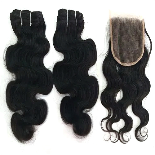 4x4 Deep  Wave Hair  extensions With Closure