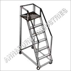 Durable Aluminum Trolley Step Ladder