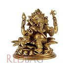 Brass Statue "Ganesha Seated on a Lotus"