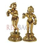 Brass Statue "Celestial Couple Radha Krishna"