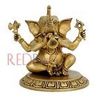 "Ganesha Playing Shahnai" - Brass Statue