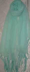 Georgette scarves with plain and fringes