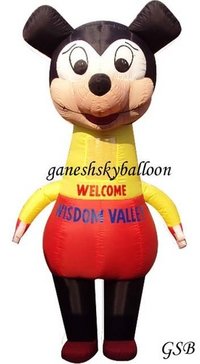 Yellow Inflatable Cartoon Character
