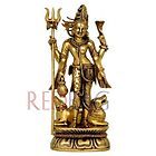 Lord Krishna with Radha" - Brass Statue