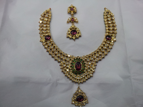 DIAMOND POLKI DESIGNER NECKLECE SET