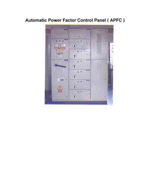 Automatic Power Factor Control Panel