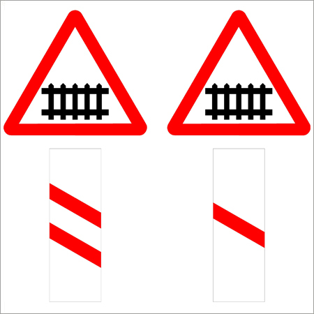 L xing Safety Signs - Reflective Vinyl 24x24 Inches Red Triangle, MUTCD Compliant, Weather Resistant, High Visibility, Easy Installation