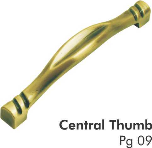 Central Thumb - Metal Alloy 150x30x20 mm, Antique Brass | Elegant Design, Secure Grip, Easy Installation