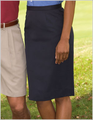 Business Casual Pants & Skirts - Polyester/Cotton Blend, XS-XL, Navy | Zipper Closure, Wrinkle Resistant, Comfortable Fit, Professional Look