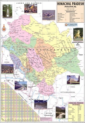 Himachal Pradesh Political Map