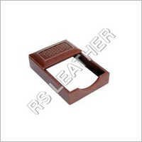 Brown Leather Memo Holder - Leather, Various Sizes, Colors & Designs | Multiple Pockets For Organized Memos, Files & Documents