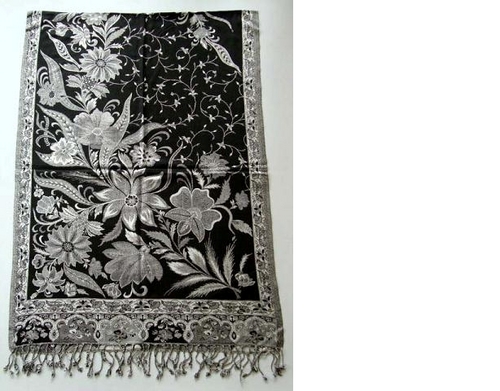 Viscose black Shawls