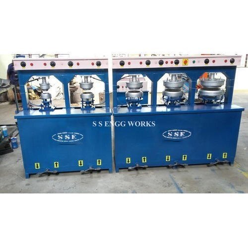 Areca Leaf Plate Making Machine - 4 to 12 Inch Plate Size, Blue Painted, 240V PLC Control, Semi-Automatic, 2000-2500 Plates/8 Hours