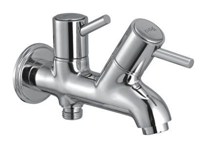 Vero Qr. Turn Long Body Two Way - Brass, 150x100x80mm, Chrome Finish | Dual Control, Wall-Mounted, Water Saving, Durable