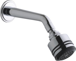 C.P Brass bend with brass shower ROZA