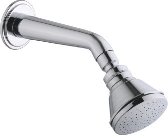 C.P Brass bend with brass shower HEX