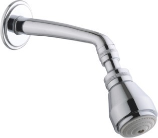 C.P Brass bend with brass shower CONTINENTAL