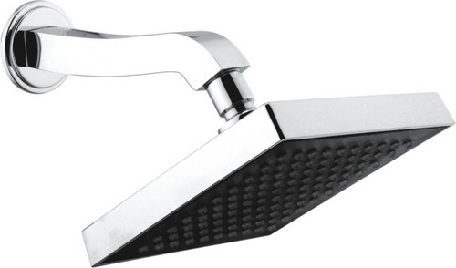 C.P Brass bend with brass shower CUBIC 6" x 6"