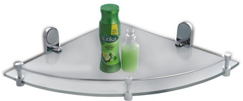 Corner Glass Shelf with Mini Flange 9" x9",12" 12"